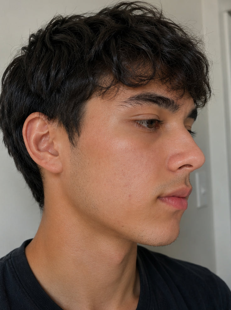 AcneClear treatment after photo showing clearer, smoother-looking facial skin