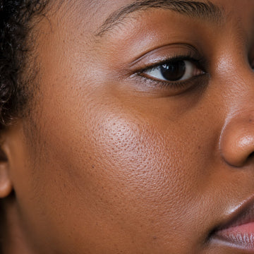 Close-up of a person's face with a focus on the eye area.