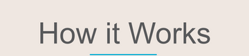 Text 'How it works' on a beige background