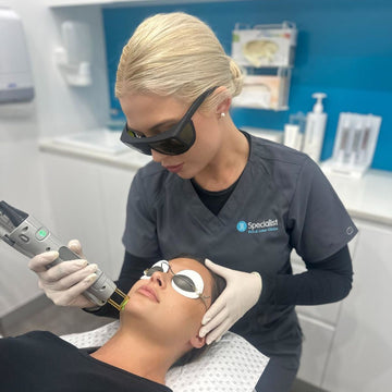 Laser hair removal treatment using Candela medical-grade laser at Specialist Skin & Laser Clinics